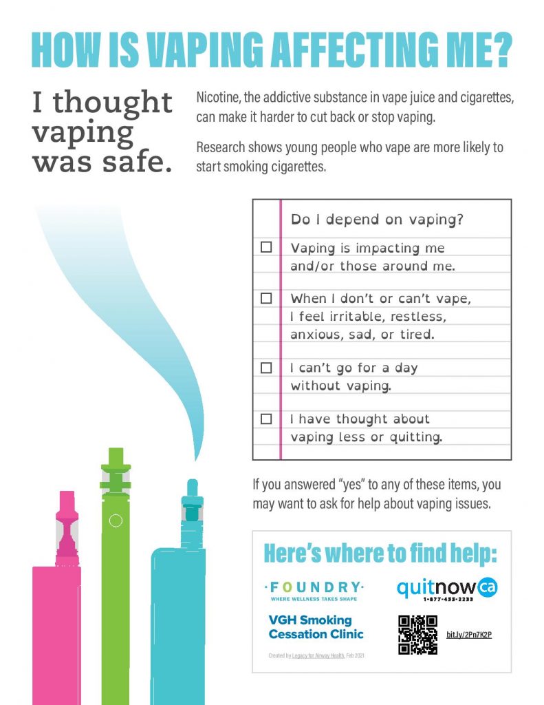 vaping, foundry bc, teen mental health, teen wellness