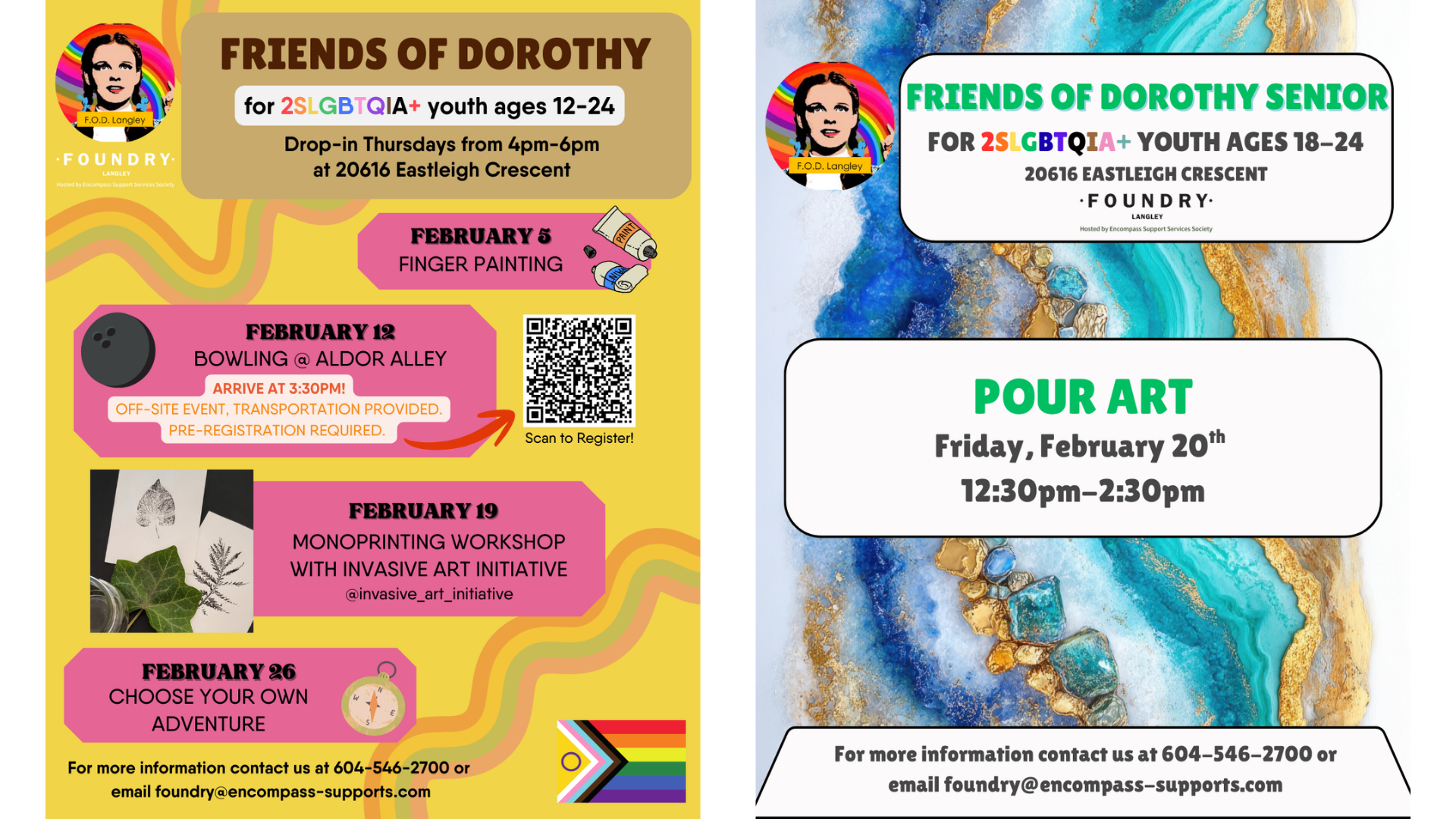 Langley Friends of Dorothy Calendar Feb 2026