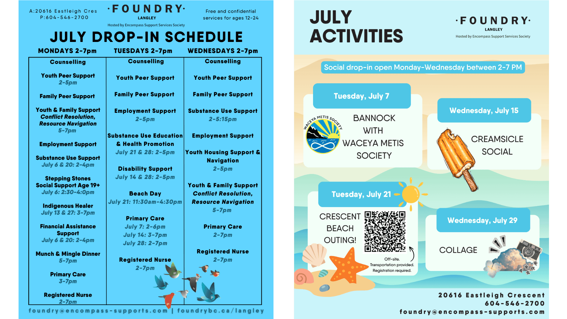 July Langley Calendars