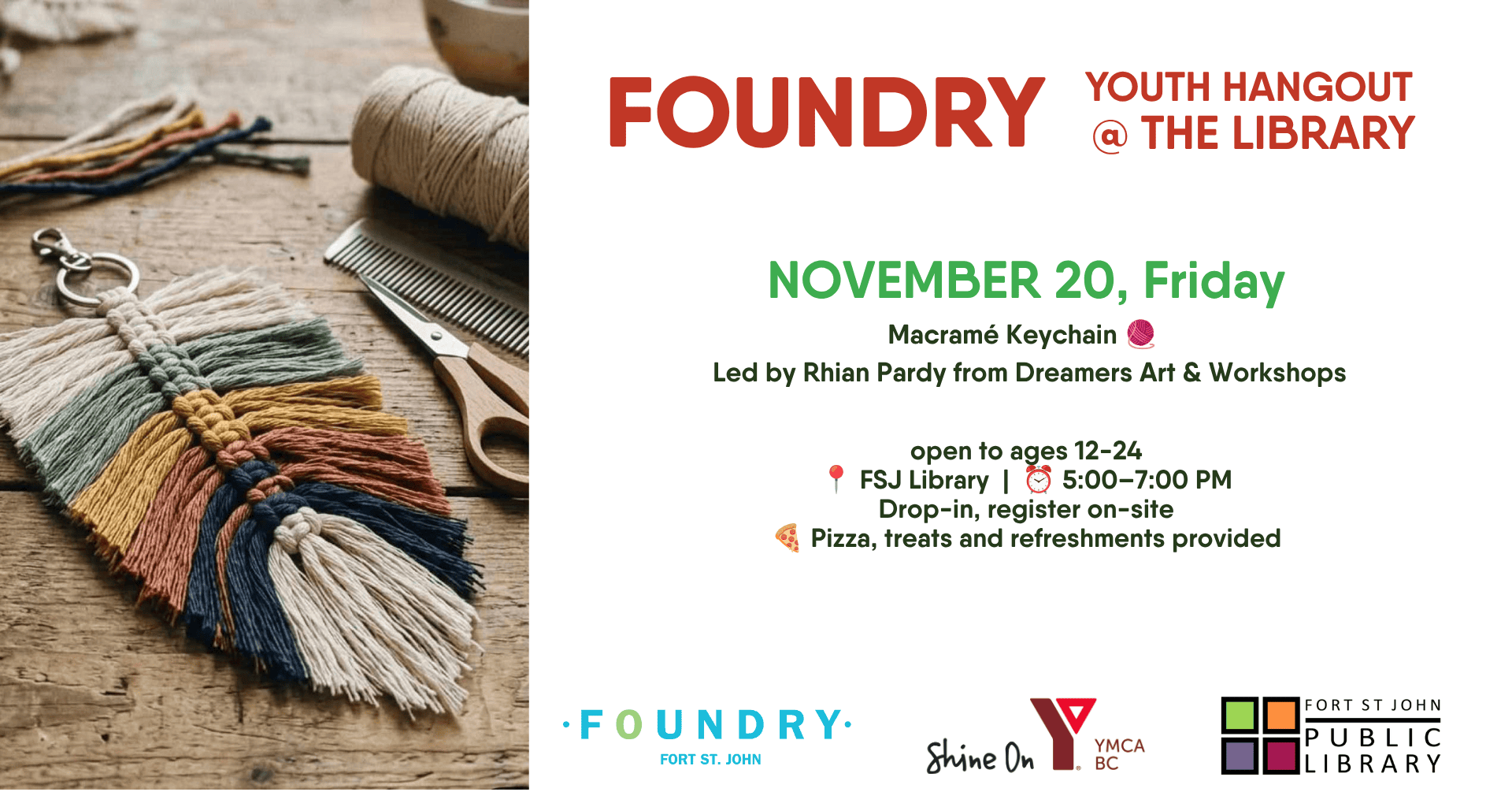 Youth Hangout - Macramé Keychain Workshop