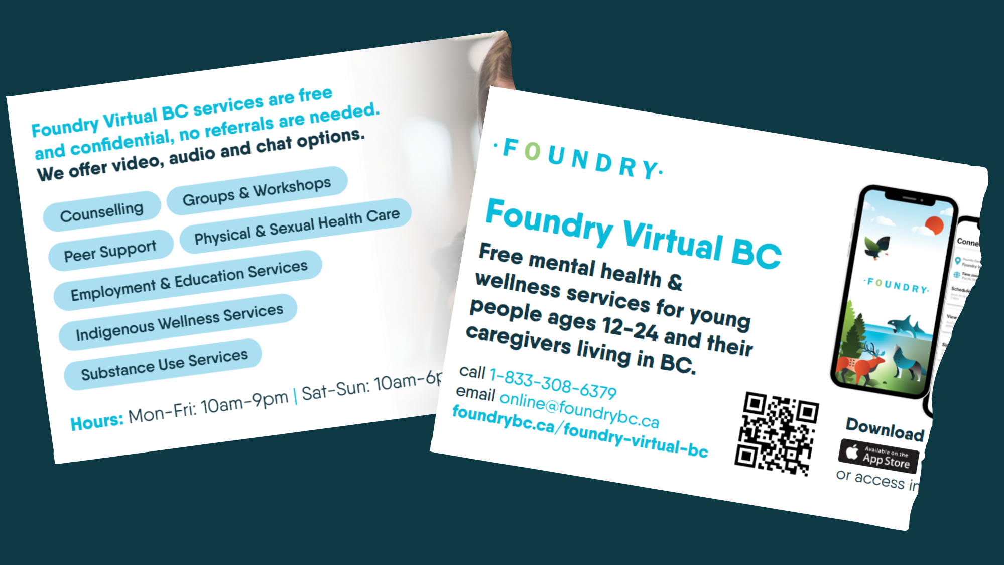 Foundry Virtual BC: Youth & Caregiver Promotional Business Card