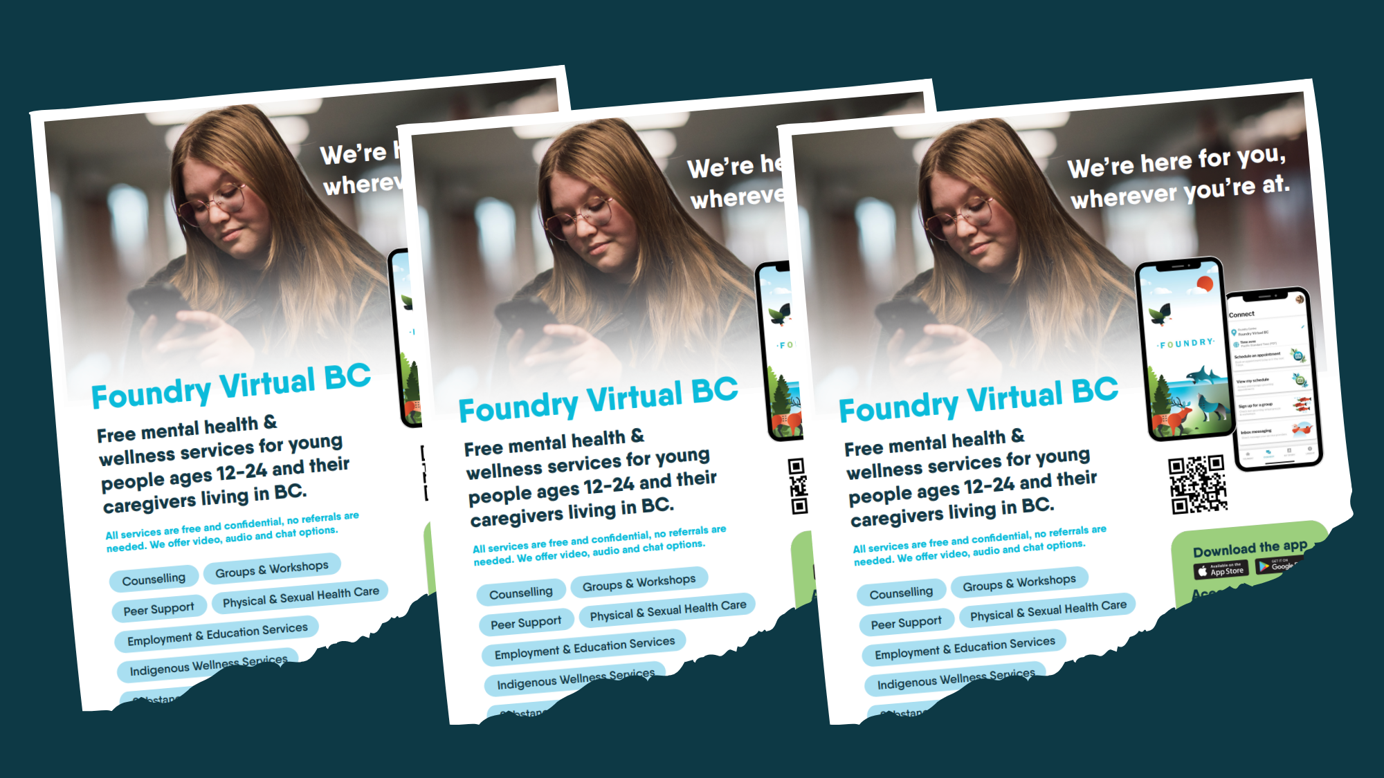 Foundry Virtual BC: Youth & Caregiver Promotional Poster